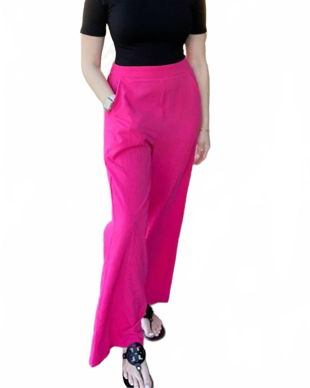 

Lili Sidonio Прямые тканые брюки цвета фуксии