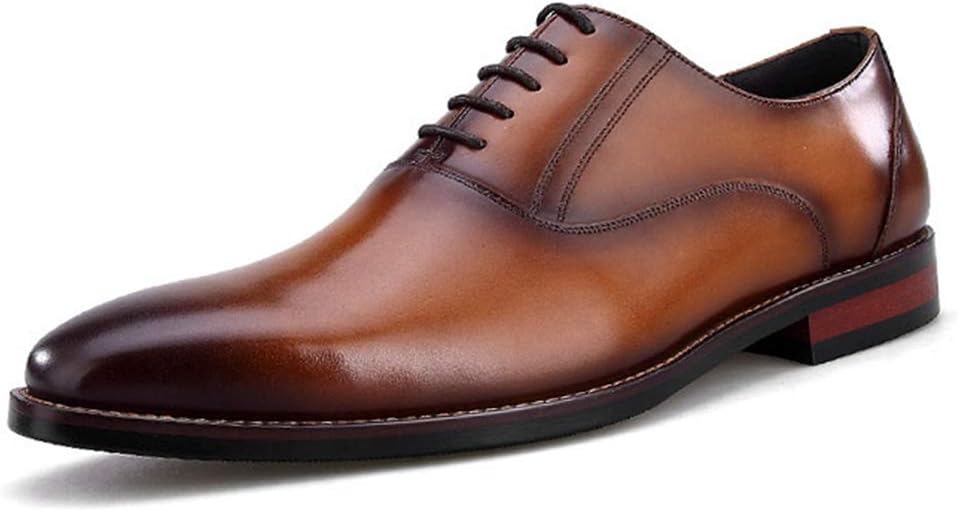 

Мужские деловые туфли, классические туфли на шнуровке, броги из натуральной кожи, остроконечные дерби и оксфорды для свадьбы и офиса, модные, коричневые - 38/UK 5.5/US 6.5 Jlfzc
