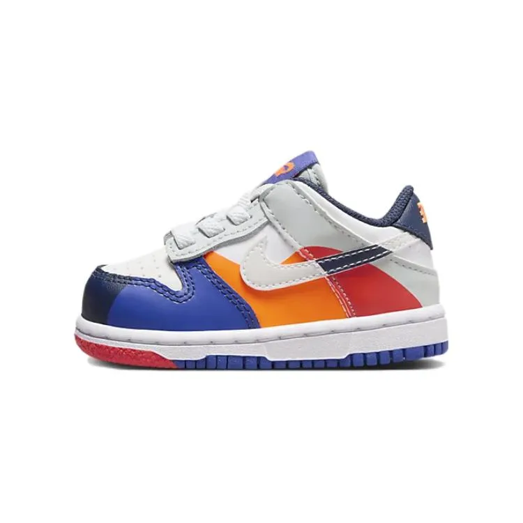 Nike Кроссовки низкие для малышей dunk slip resistant, abrasion resistant, lightweight белые синие оранжевые
