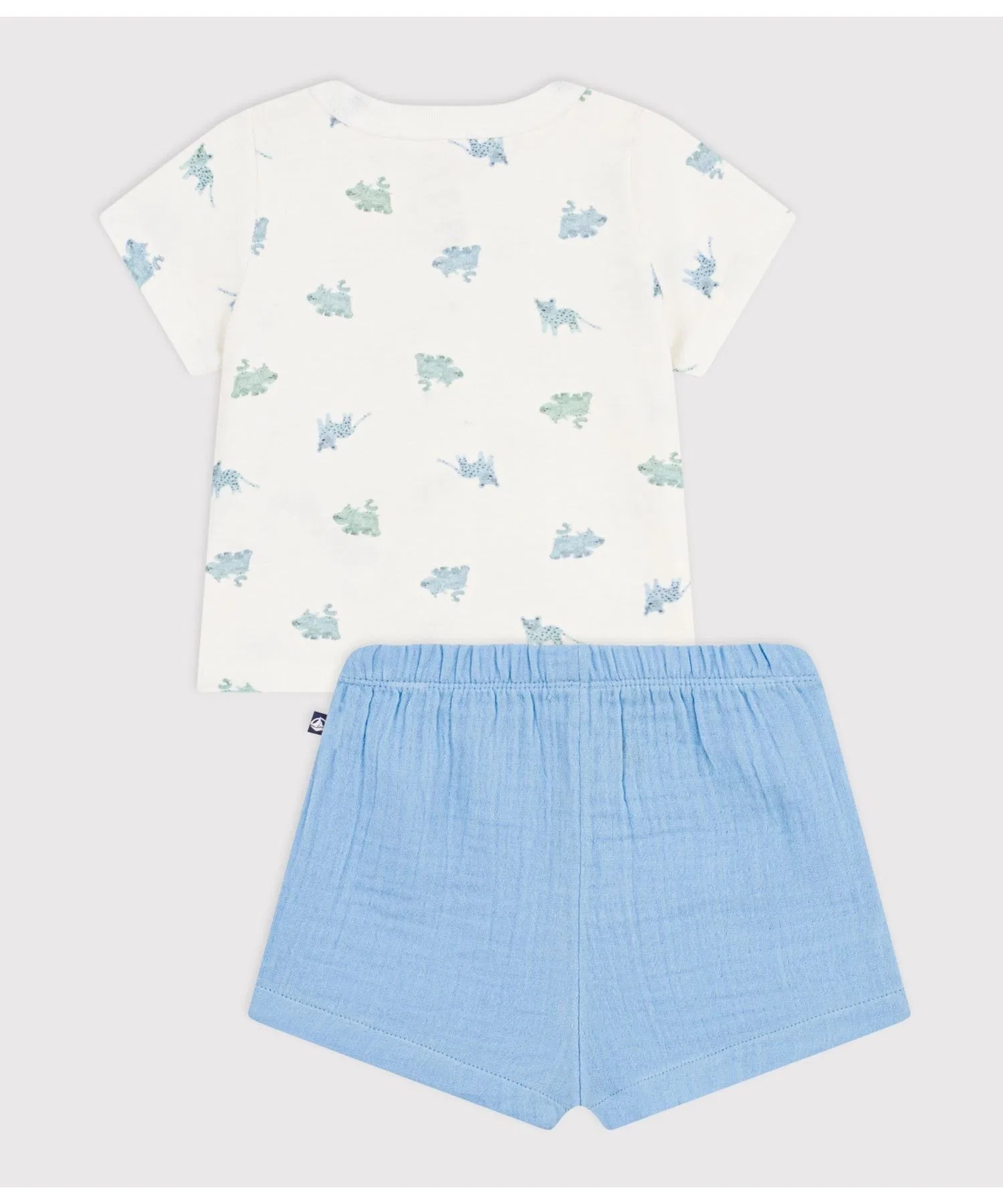 Детский комплект из хлопка PETIT BATEAU светло-голубой — фото 3