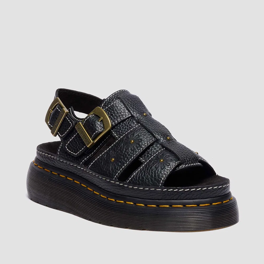 Мужские сандалии Renley Open Toe Flower чёрные от Dr. Martens