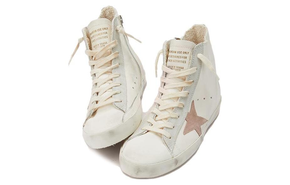 Кроссовки Golden Goose Skateboarding Shoes Women's High-top White, белый — фото 3