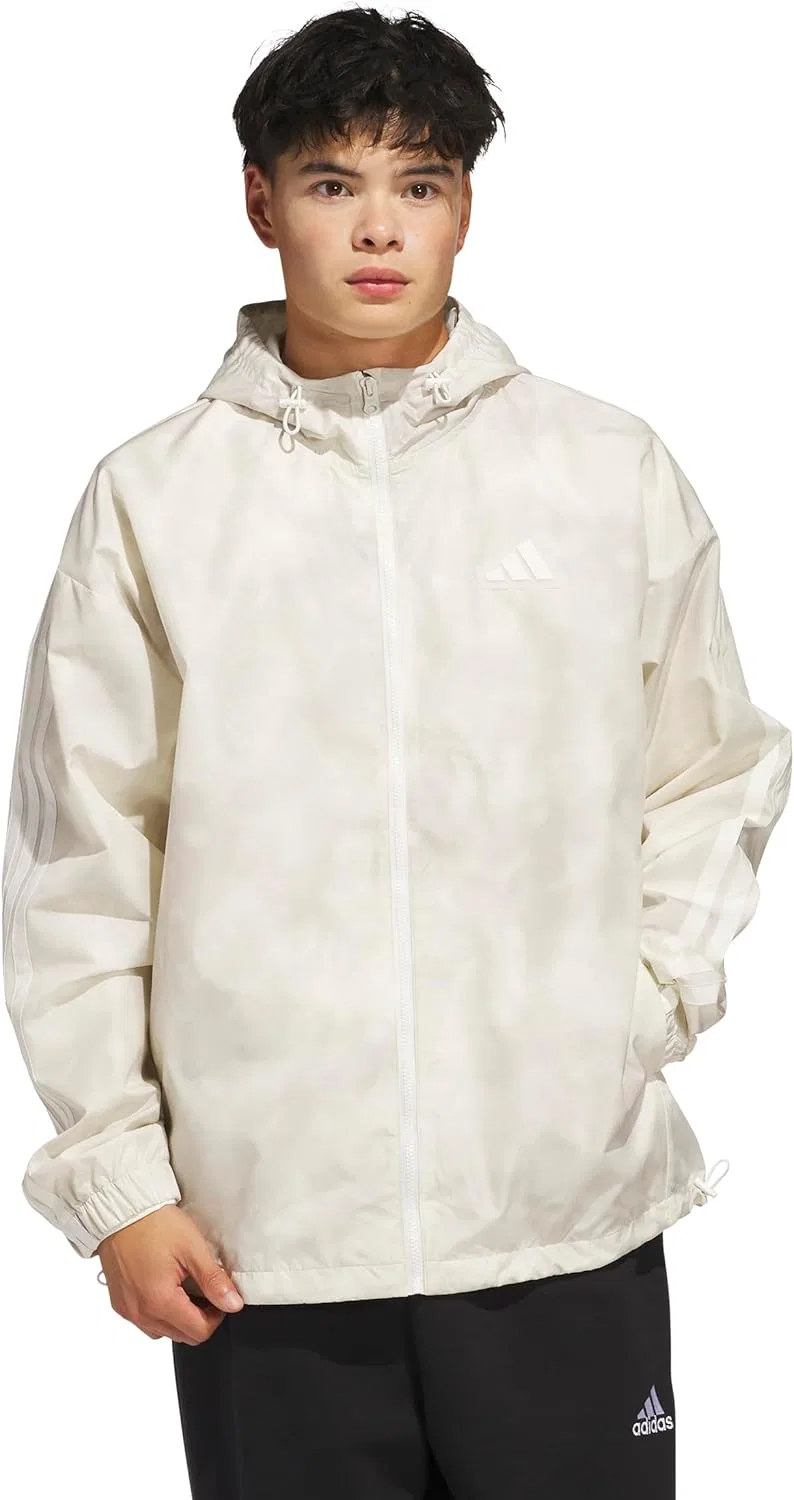 Куртка ветрозащитная adidas, цвет Off White/Alumina