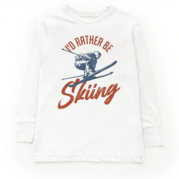 

Футболка с длинным рукавом I'D rather be skiing The Juniper Shop, White