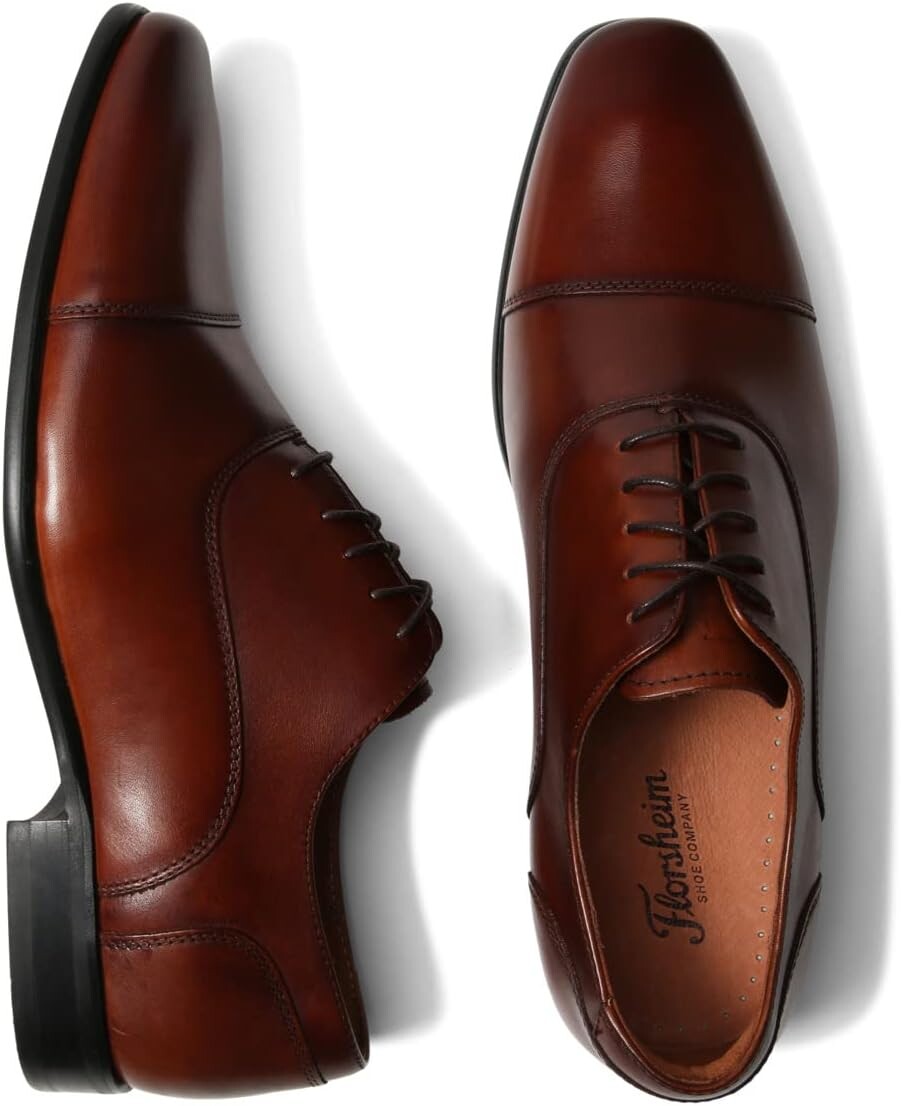 

Оксфорды Postino Cap Toe Florsheim, цвет Cognac Smooth