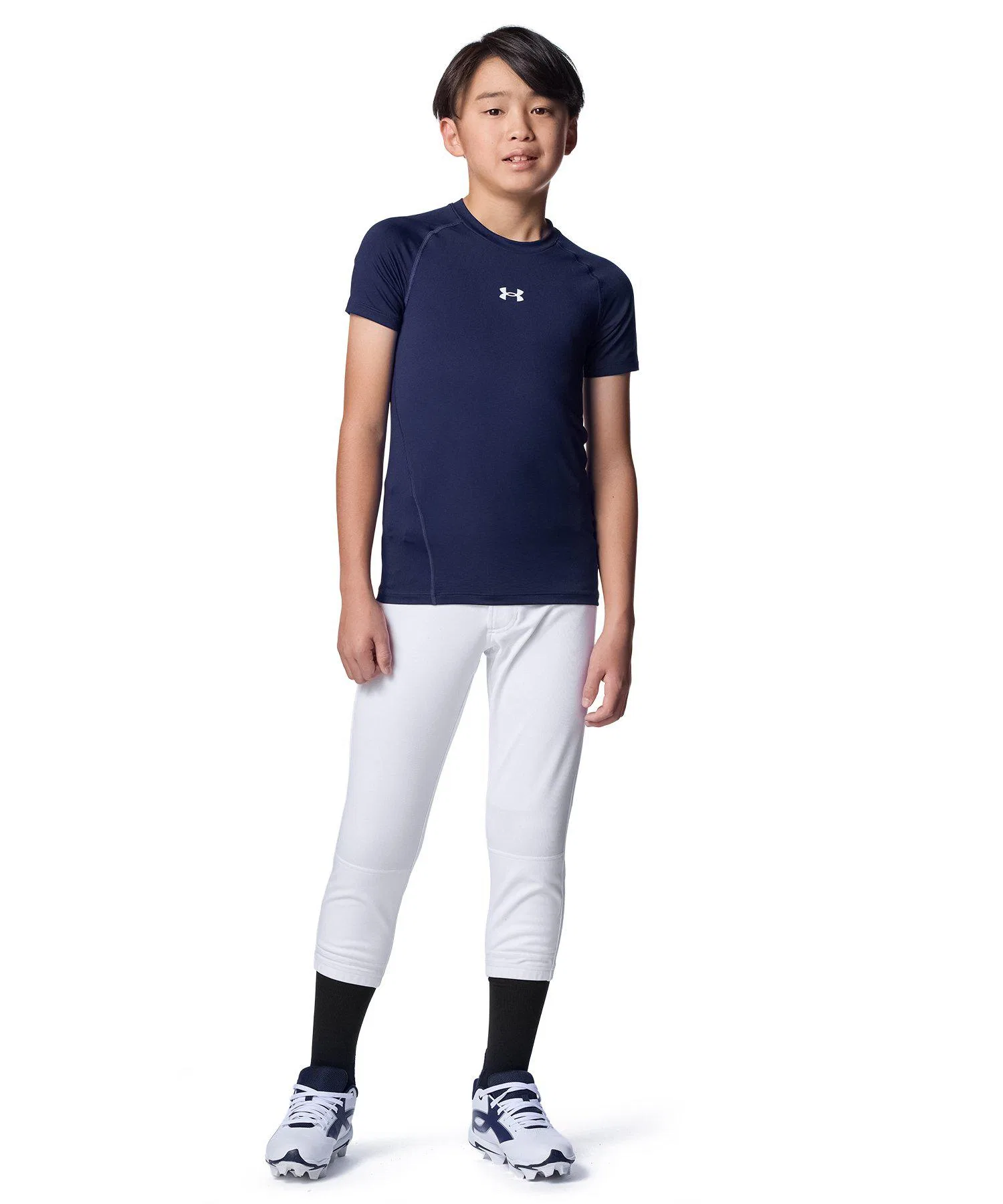 Детская футболка UNDER ARMOUR UA Heatgear Comfort Fitted с коротким рукавом и круглым вырезом — фото 4
