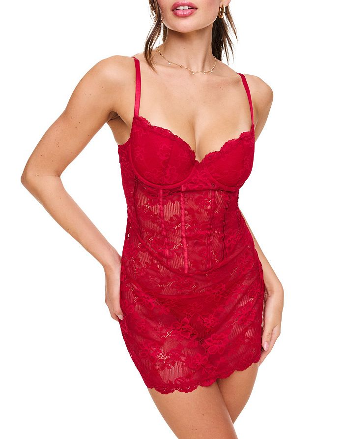 

Комплект нижнего белья Brielle Babydoll и стринги Adore Me, красный