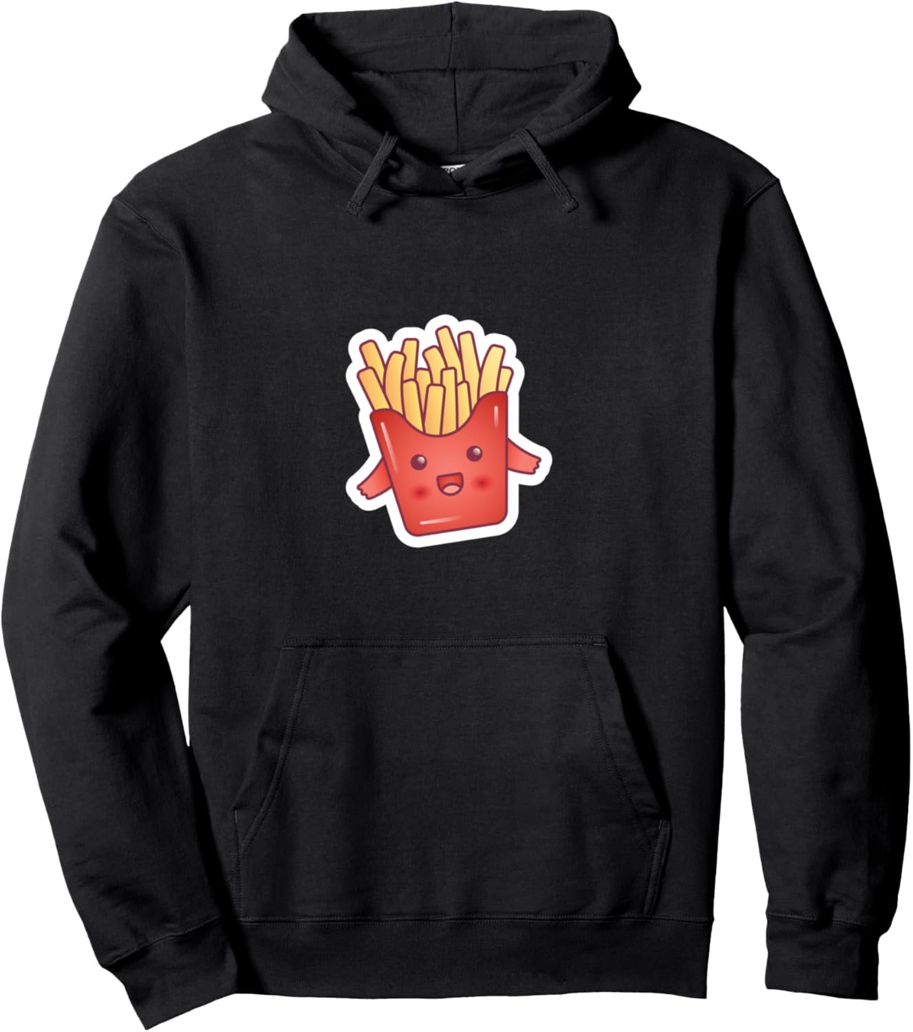 

Худи с милым дизайном «Счастливый хот-дог» Soul Food Sticker Gift, черный
