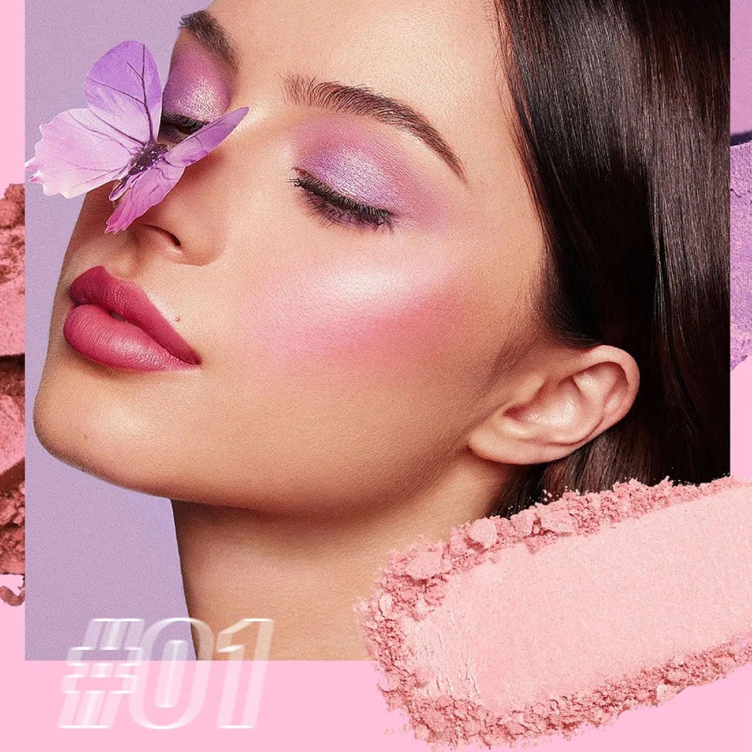 Палетка для макияжа Eyeshadow Blush Highlighter Set 10 г #01 — фото 3