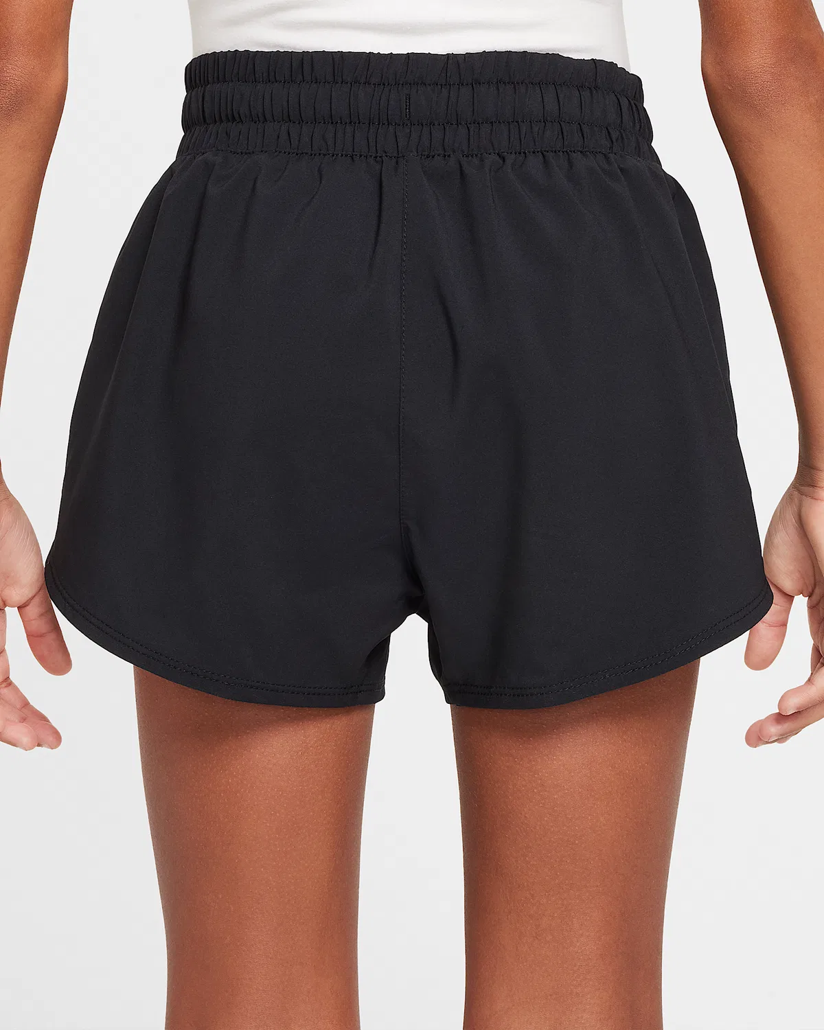 Девчачьи шорты Nike One Dri-FIT 3" 2-in-1, Black/White — фото 4