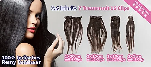 Набор накладных волос на заколках Remy 60 см, 70 г Meralens, Red — фото 2