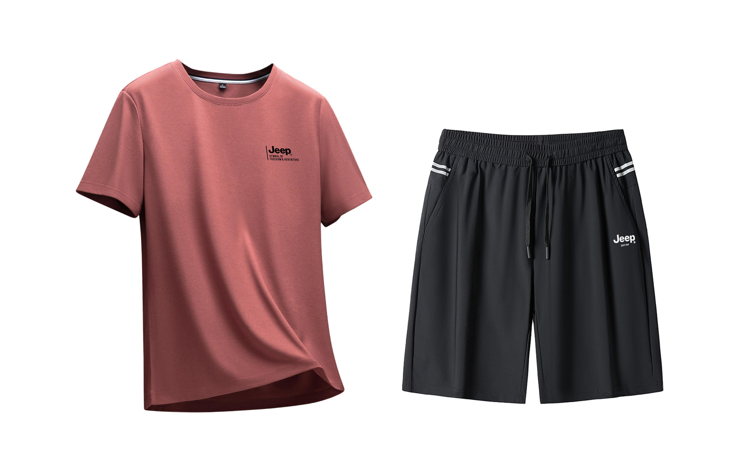 

Коллекция Outdoor Luxury Casual Sportswear Unisex Jeep, brick красный+черный shorts