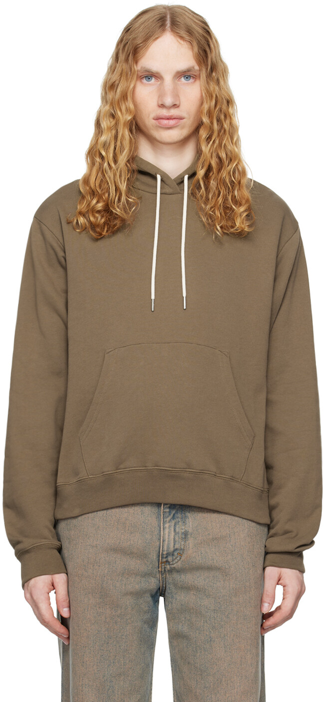 

Коричневая пляжная толстовка с капюшоном John Elliott