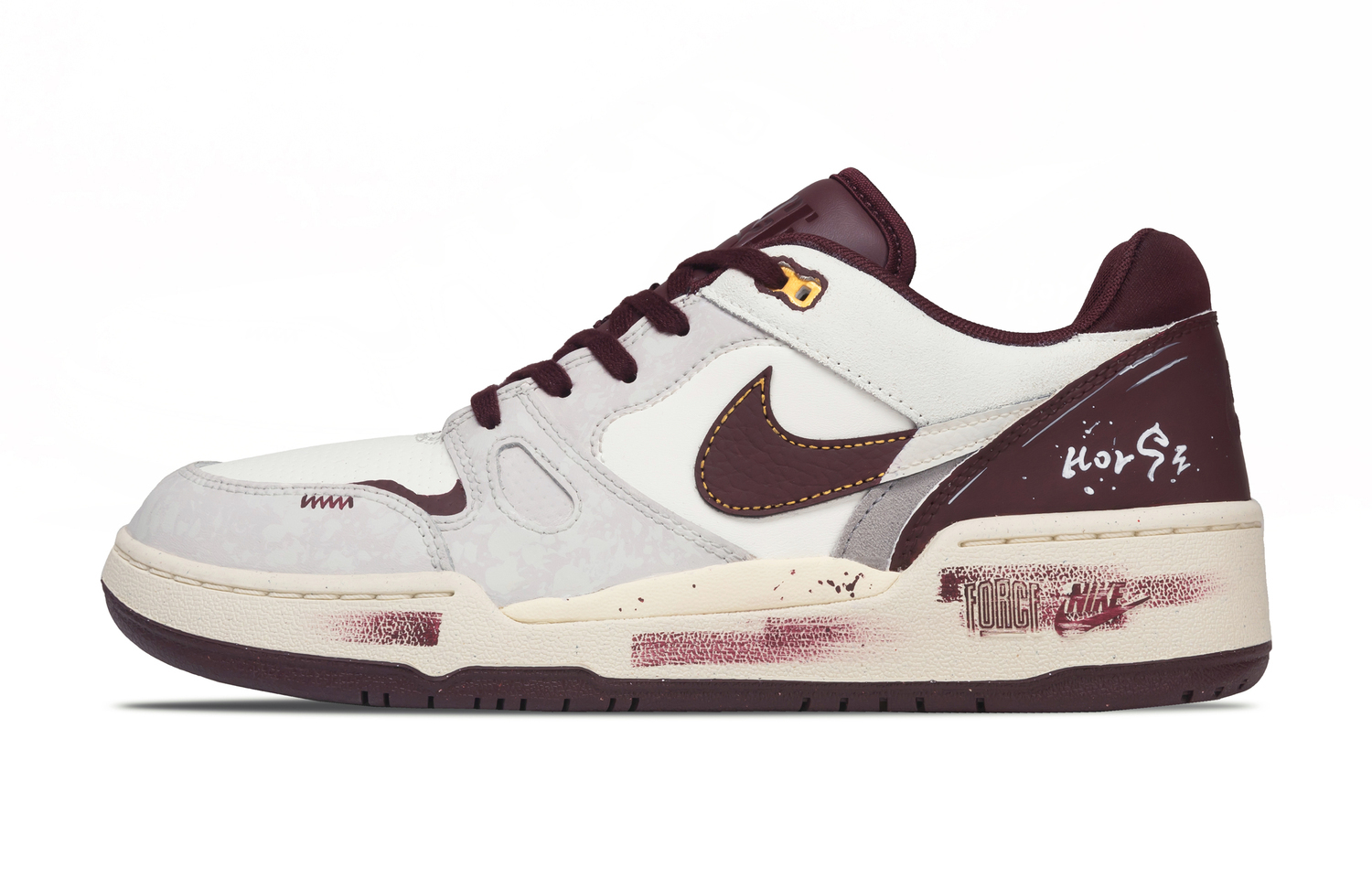 

Nike Мужские низкие скейтбордные кроссовки Full Force, красно-белый