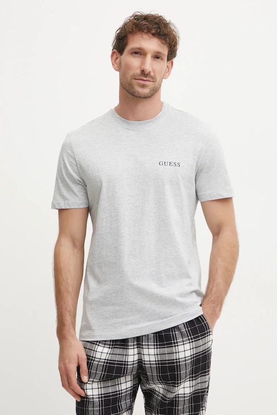 

Хлопковая футболка Guess, серый