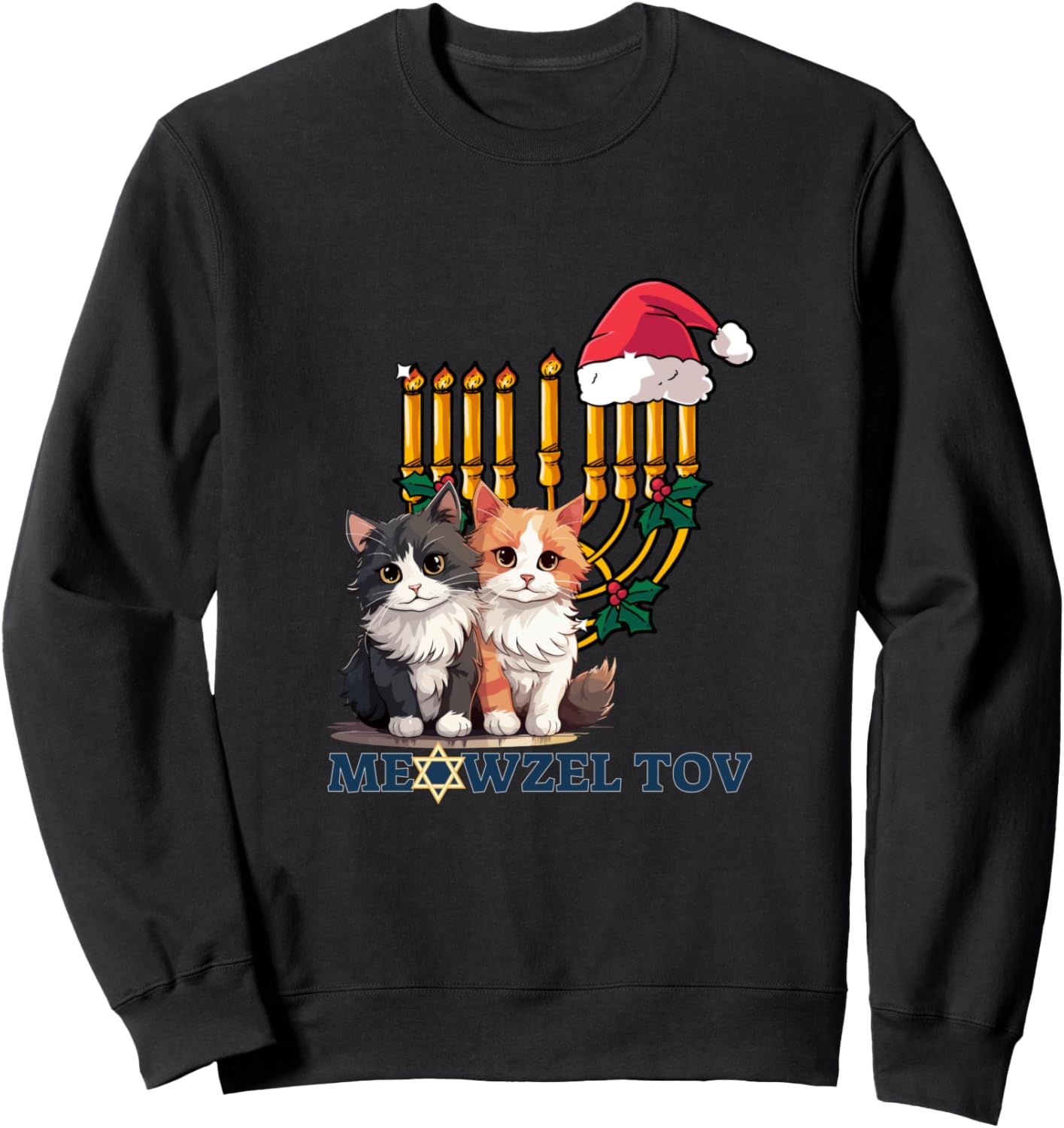 

Толстовка Meowzel Tov Happy Hanukkah Mary Chris Mucca Give Peace A Chance, черный