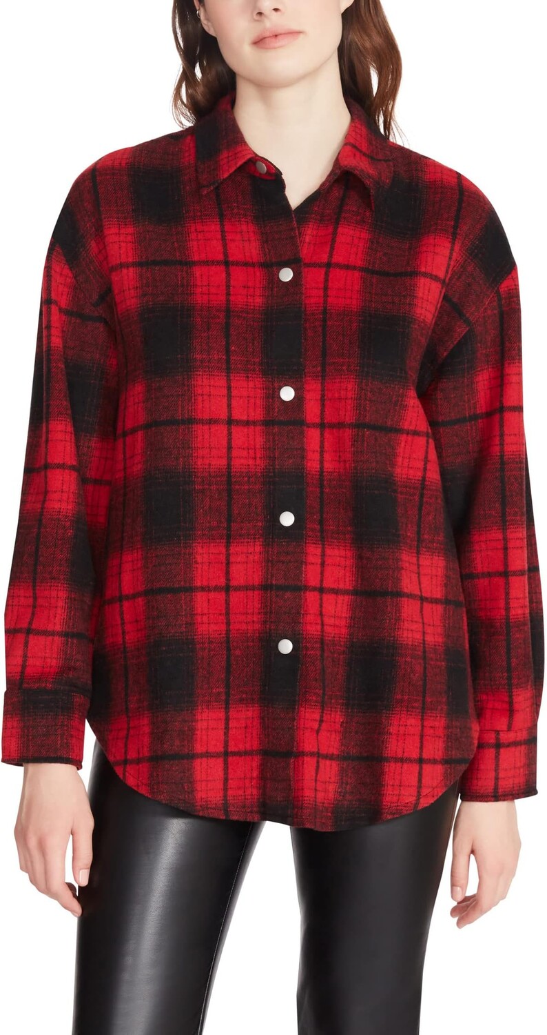 

Рубашка Steve Madden Sophia Shacket, красный
