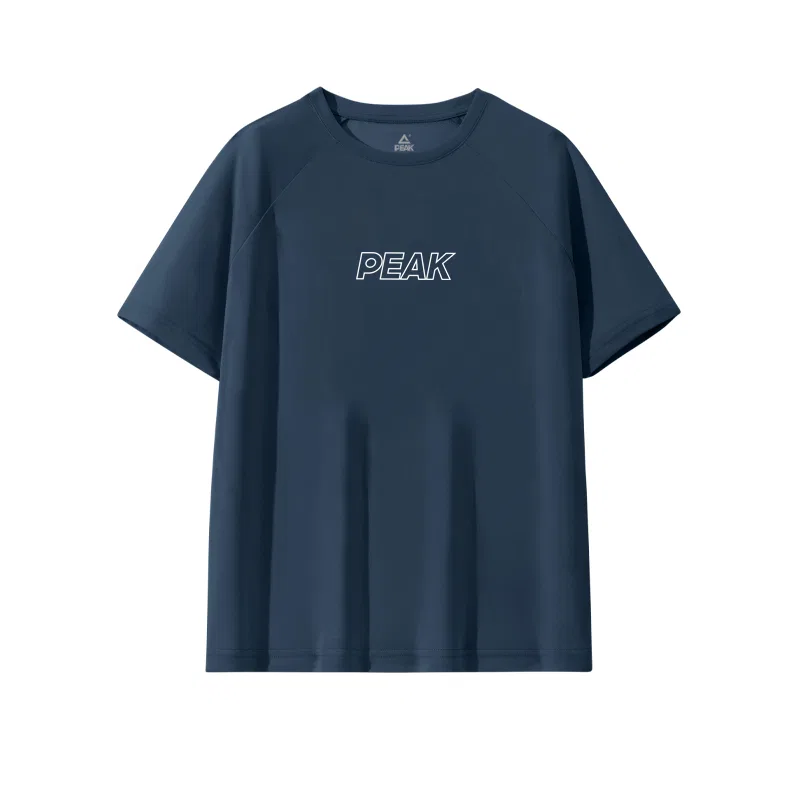 Спортивный топ для детей с круглым вырезом PEAK Navy Blue/PK White Hollow-Out Small