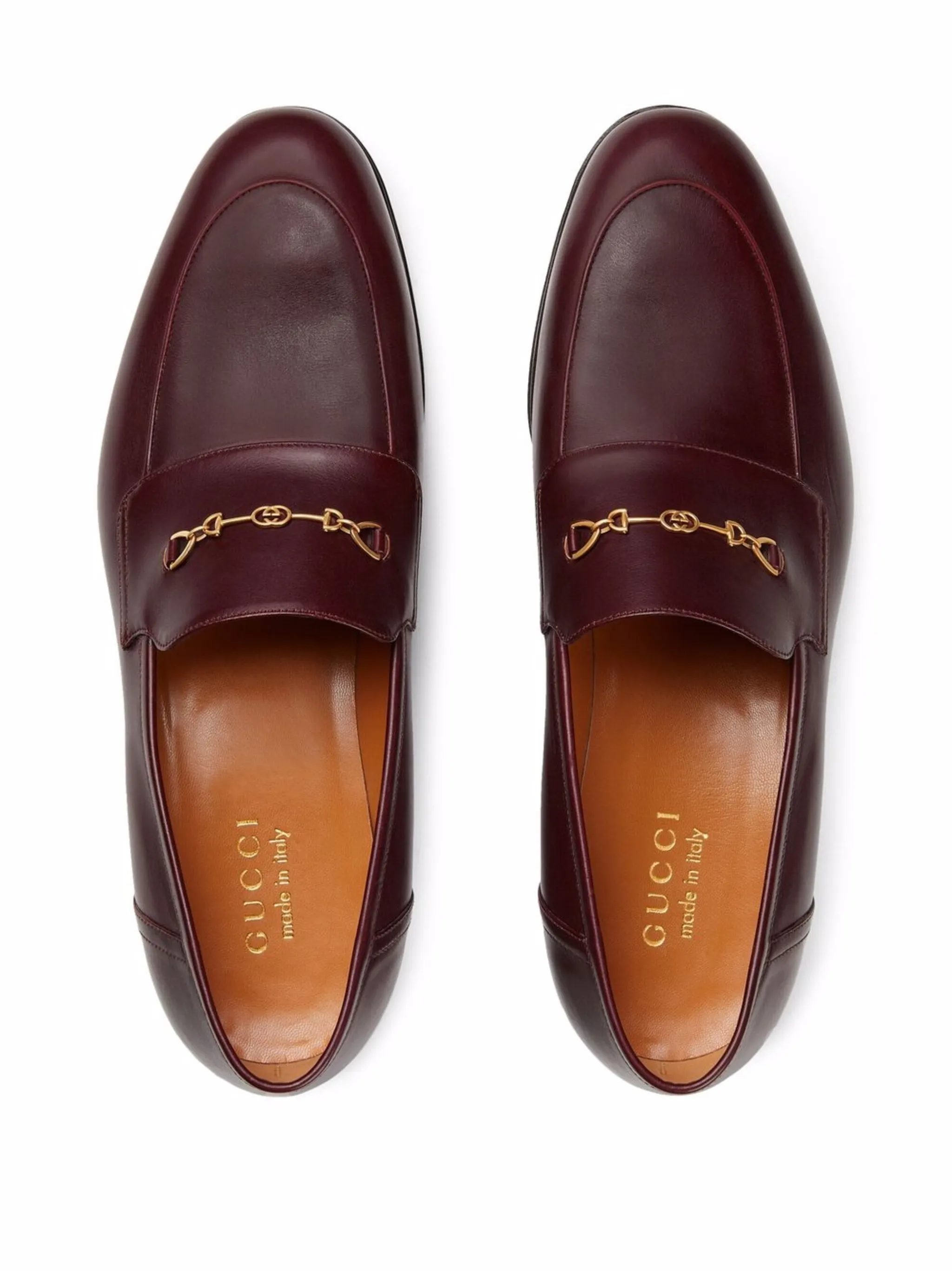 Лоферы с пряжкой Horsebit и логотипом Interlocking G Gucci, красный — фото 4