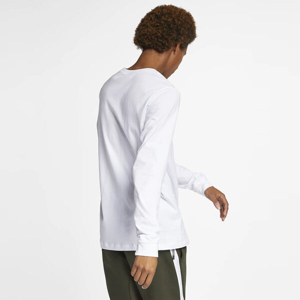Толстовка m nsw club casual sports round neck pullover long sleeves white Nike, белый — фото 4