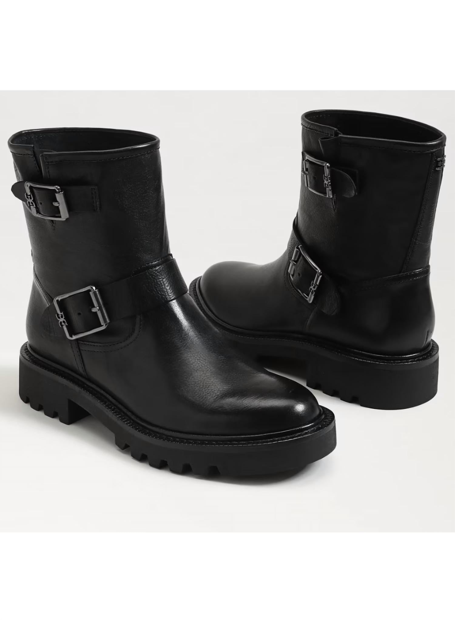 Женские мотоциклетные ботинки Kinsley из черной кожи Sam Edelman