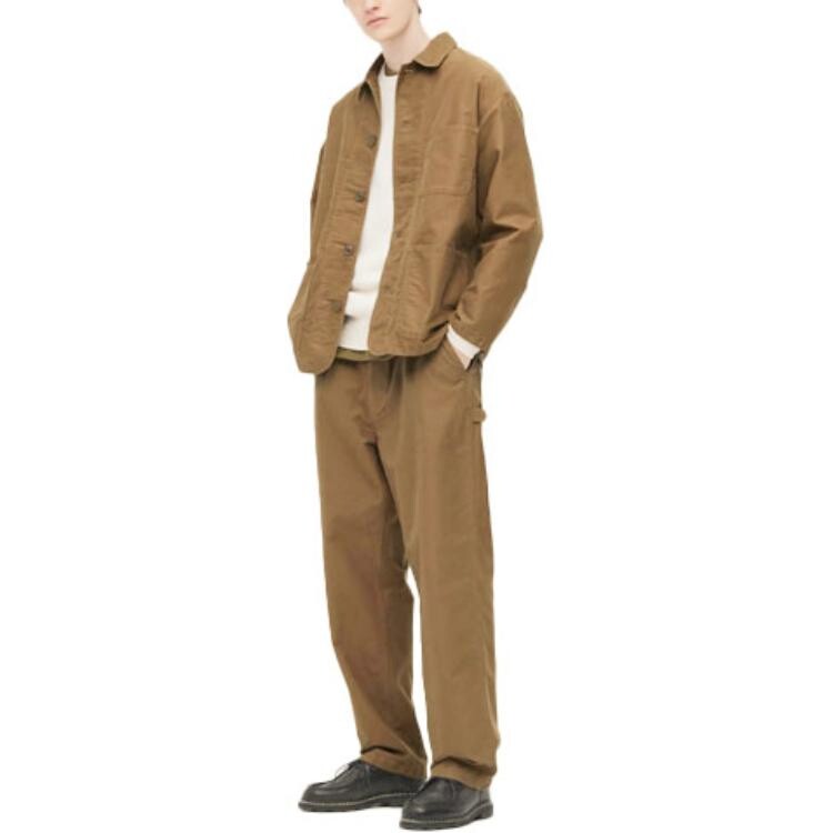 UNIQLO Повседневные брюки унисекс, цвет Camel — фото 3