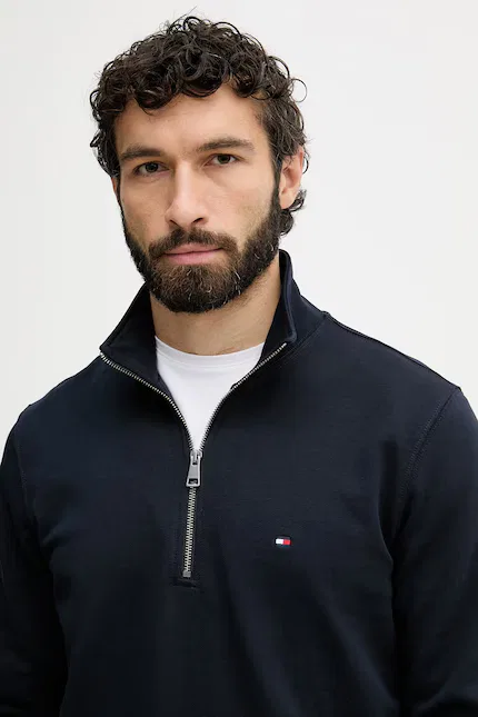 Худи мужское с замком Tommy Hilfiger, синий — фото 4