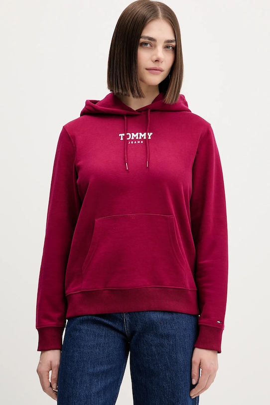 

Хлопковая толстовка Tommy Jeans, бордовый, Красный, Хлопковая толстовка Tommy Jeans, бордовый