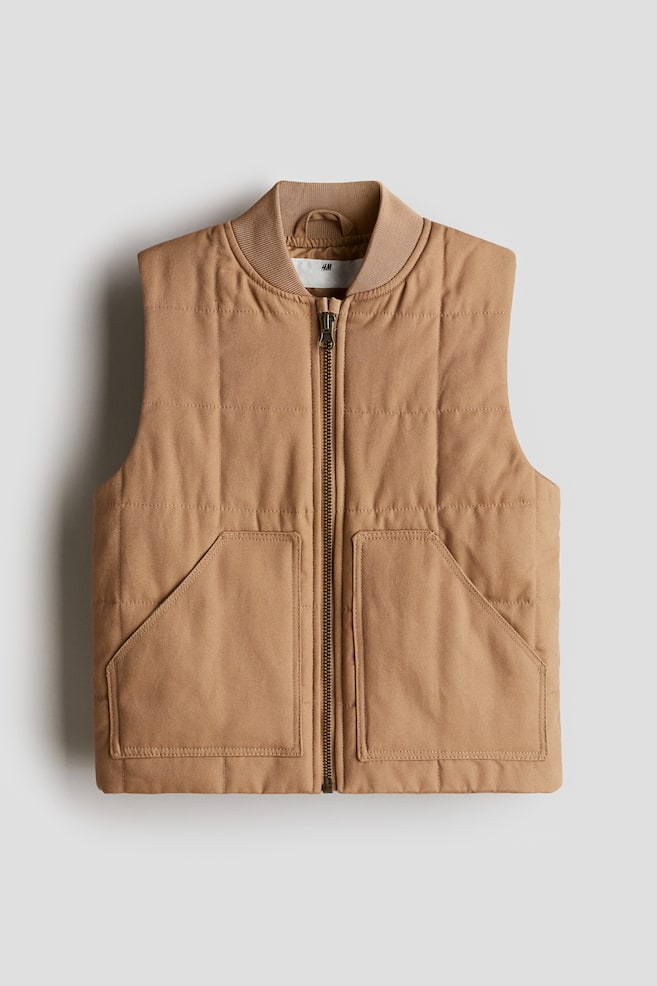 

Стеганый жилет H&M, бежевый