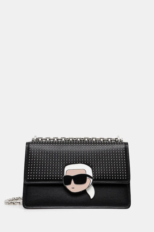 

Кожаная сумка Karl Lagerfeld, черный