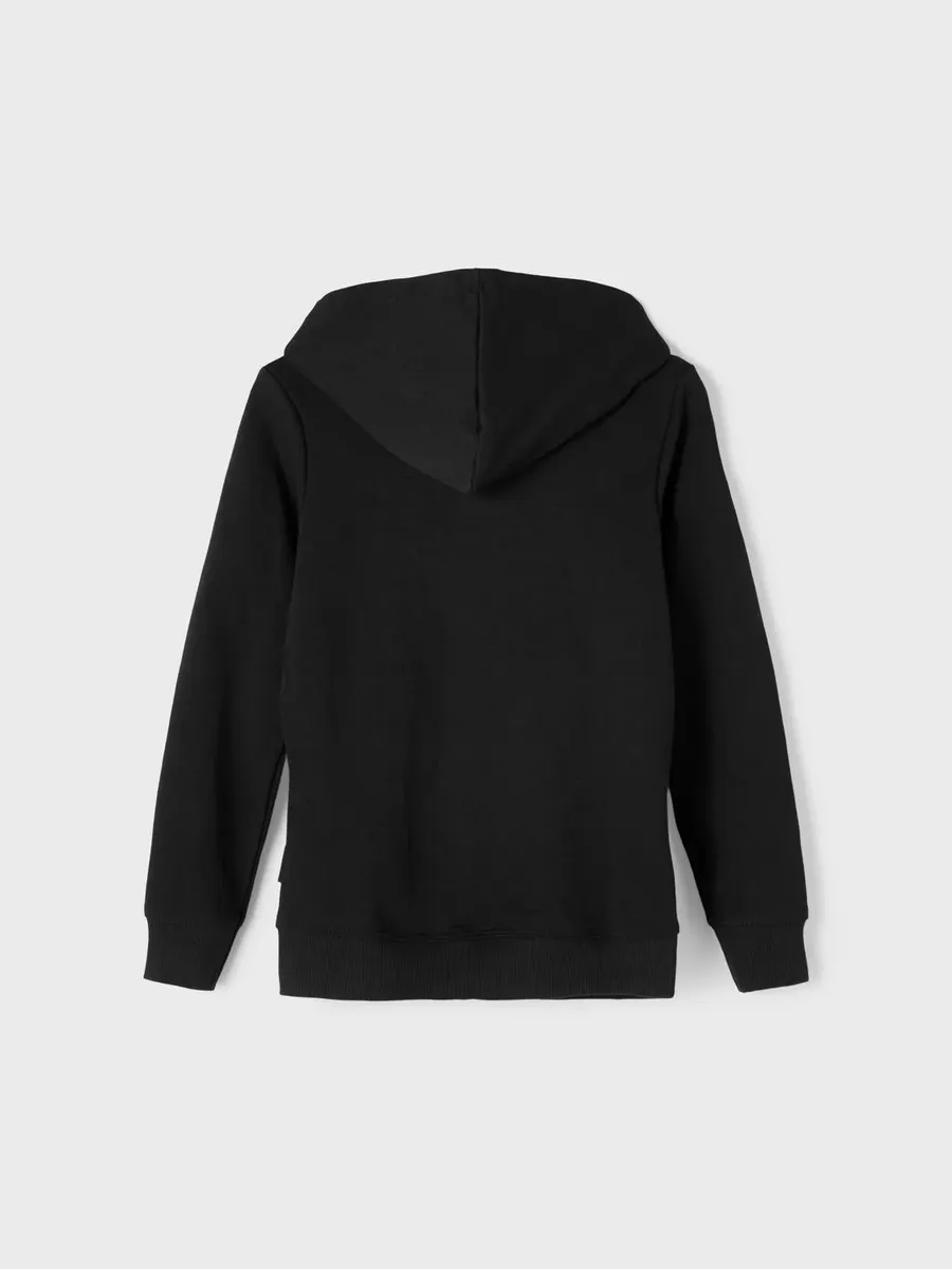 Имя It толстовка "NKMNESWEAT CARD W HOOD UNB NOOS" Name It, черный — фото 3