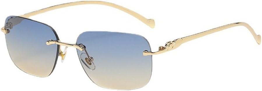 

Классические винтажные солнцезащитные очки без оправы для мужчин и женщин, очки с градиентным переходом цвета, модные очки с защитой от УФ-излучения UV400 HVTVTLA, 50755 C3