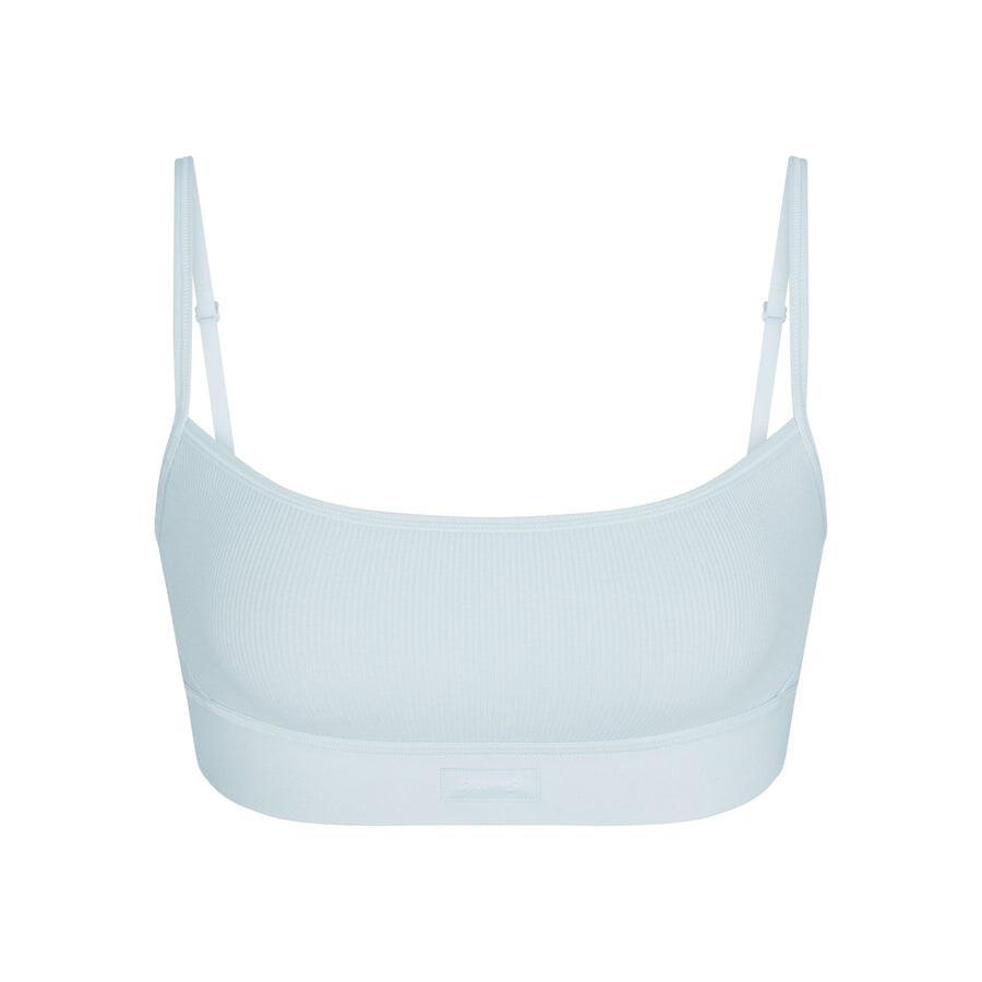 

Бюстгальтер scoop SKIMS Cotton Rib, цвет Opal