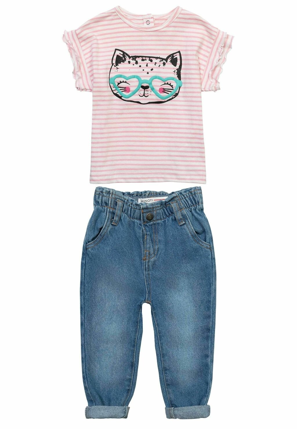 

КОМПЛЕКТ 2 ШТ. Джинсы прямого кроя 2 PCS SET MINOTI, цвет pink light/blue denim