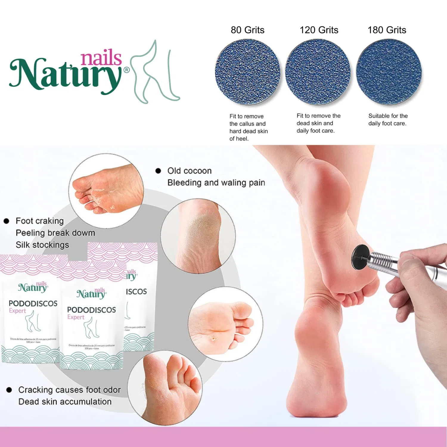 Набор бумажных дисков Natury Nails Expert 25 мм, 100 шт. Natury Nails — фото 2