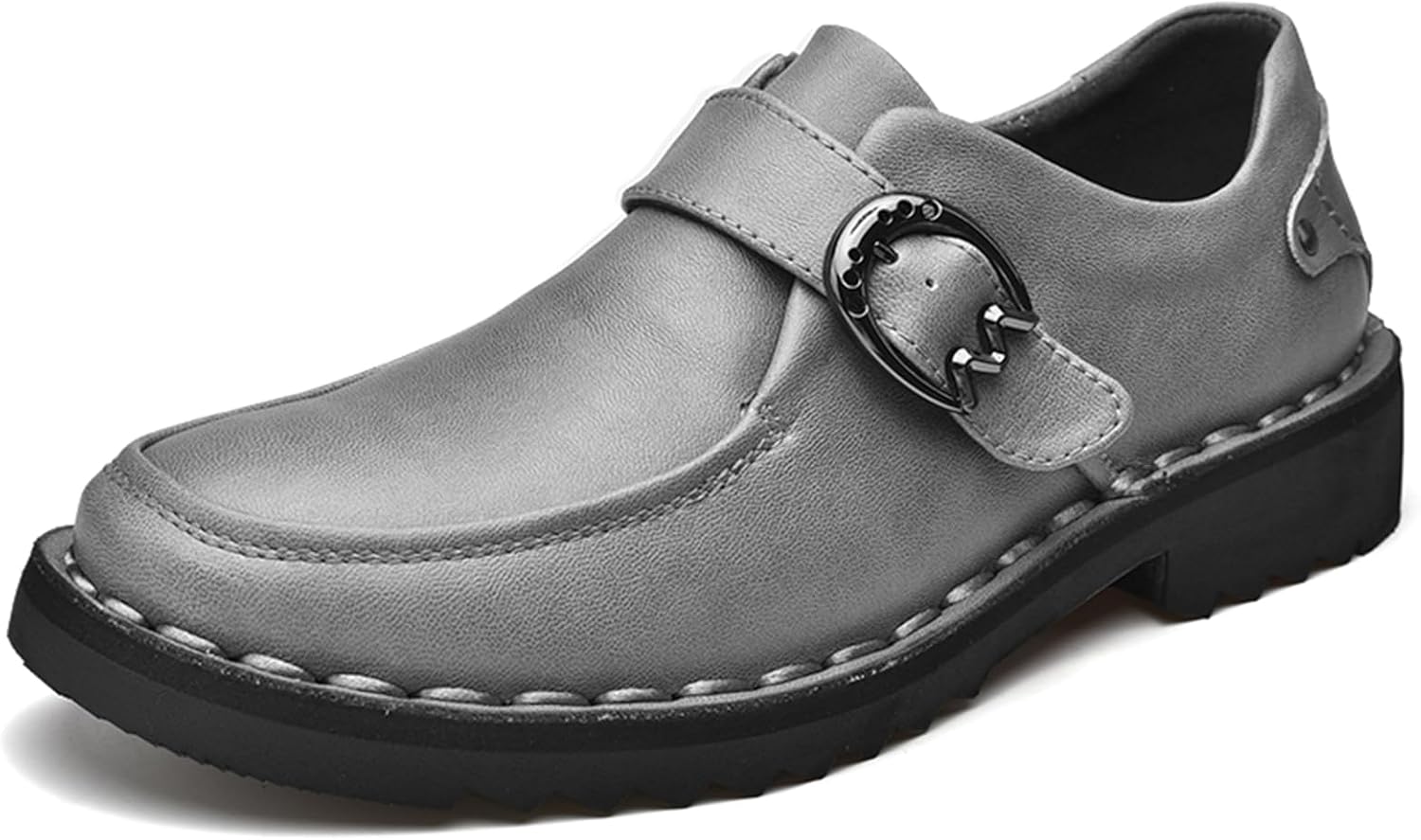 

Мужские премиальные кожаные лоферы с монетницей, классические модные ручной работы, повседневные лоферы на мягкой подошве для мужчин Abborora, серый