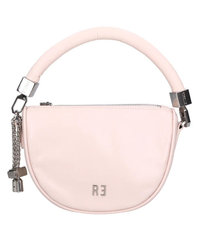 

Кожаная сумочка с серебряной цепочкой Rebelle, розовый