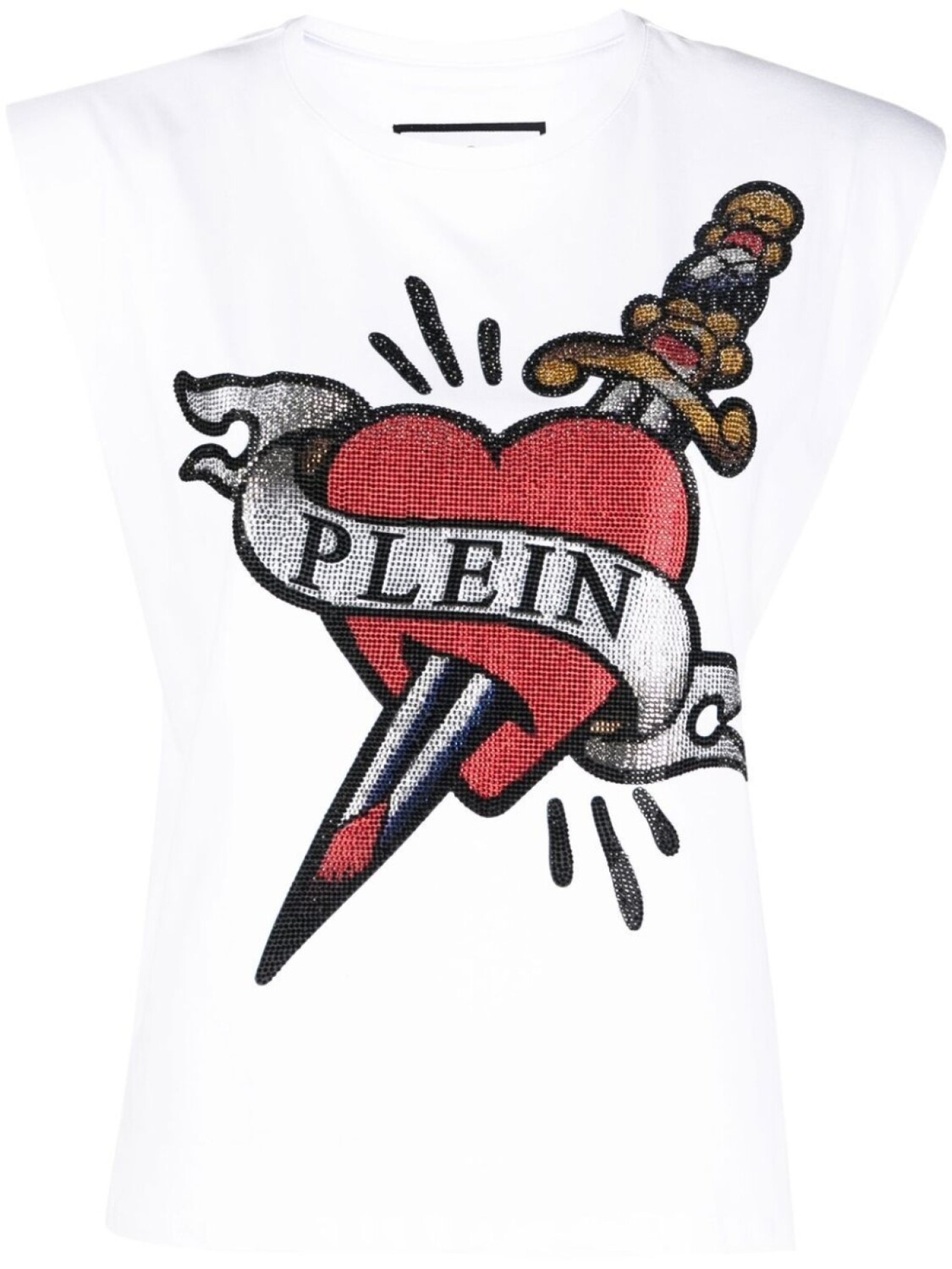 

Philipp Plein топ с логотипом, белый