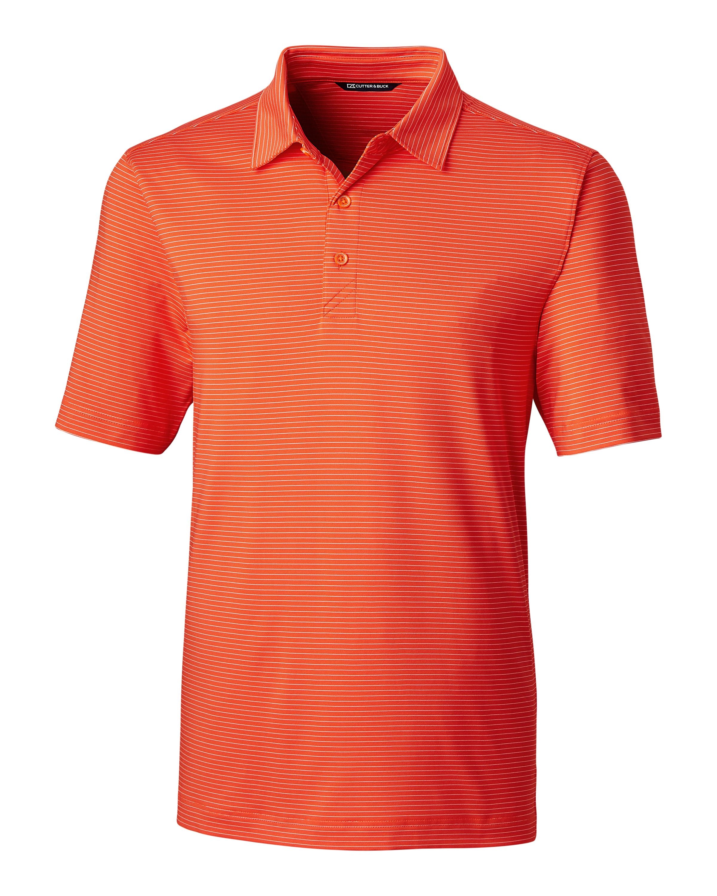 

Рубашка поло Cutter & Buck Forge Pencil Stripe Stretch для мужчин больших и высоких размеров, цвет college orange