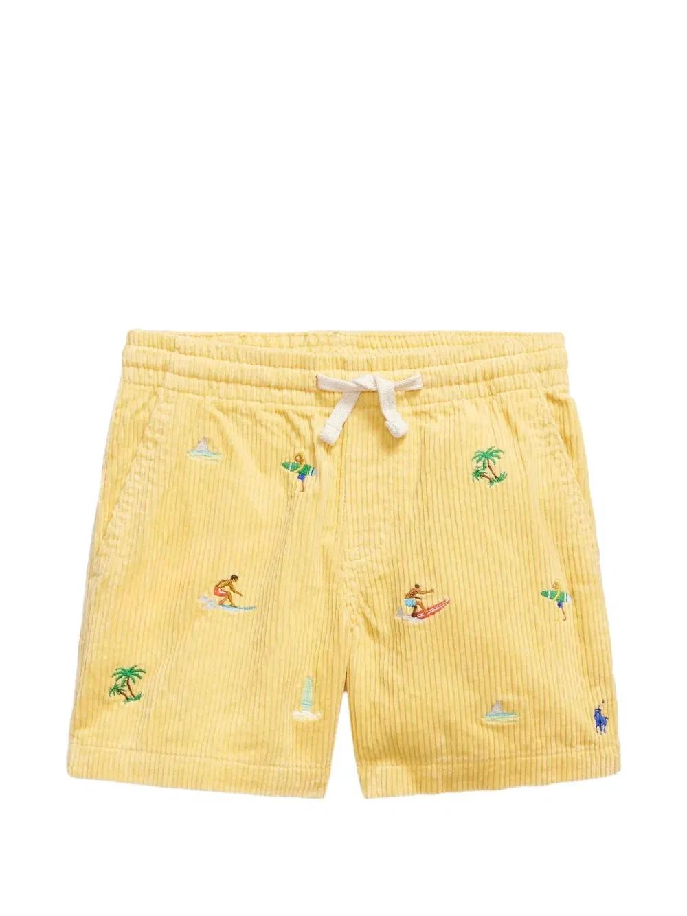 Вельветовые шорты Prepster с вышивкой Polo Ralph Lauren Kids, желтый