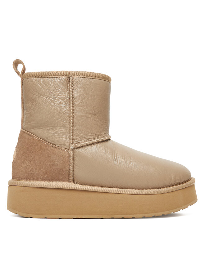 Зимние сапоги Stinger Mini Flatform Leather W13189 Emu Australia, бежевый