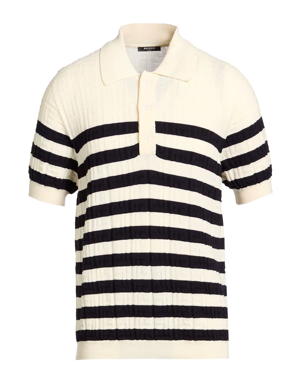 Свитер полосатый BALMAIN Ivory