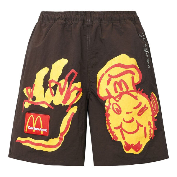 

Шорты cactus jack ss22 x mcdonalds illustration ii shorts 'brown' Travis Scott, коричневый
