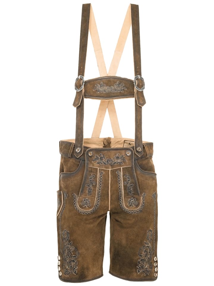 

Кожаные брюки LUDWIG в крапинку, средне-коричневого цвета Gwandler