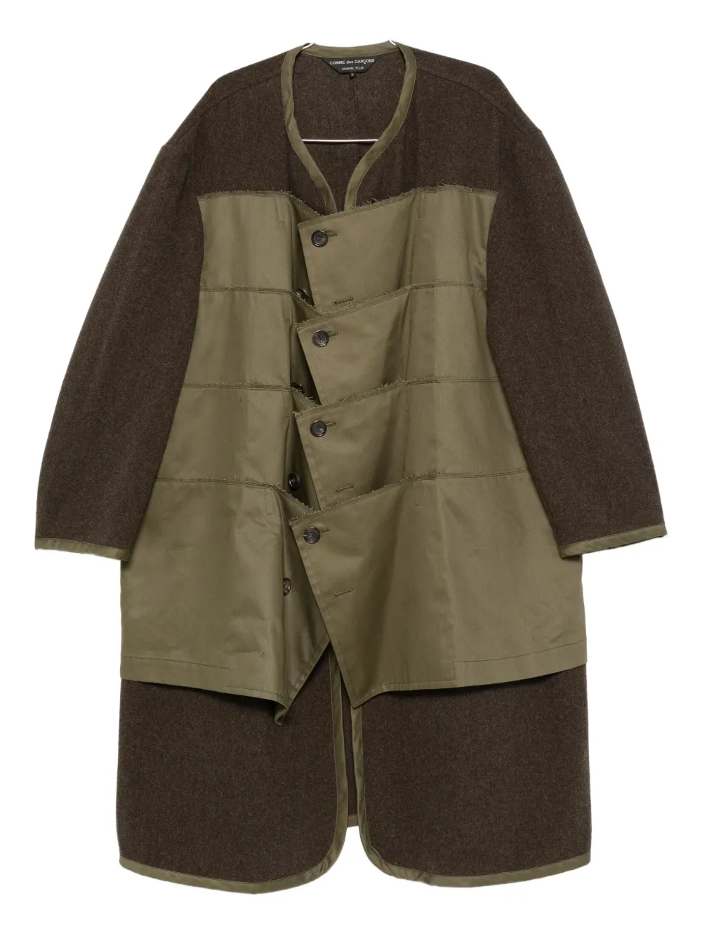 

Стеганое пальто на пуговицах Comme Des Garçons Homme Plus, зеленый