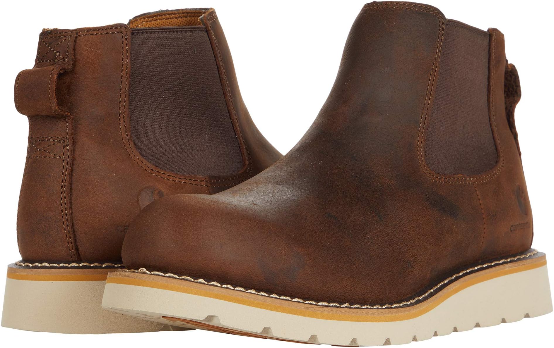 

Рабочая обувь с мягким носком Wedge 5" Chelsea Pull-On Boot Soft Toe Carhartt, цвет Dark Bison Oil Tanned