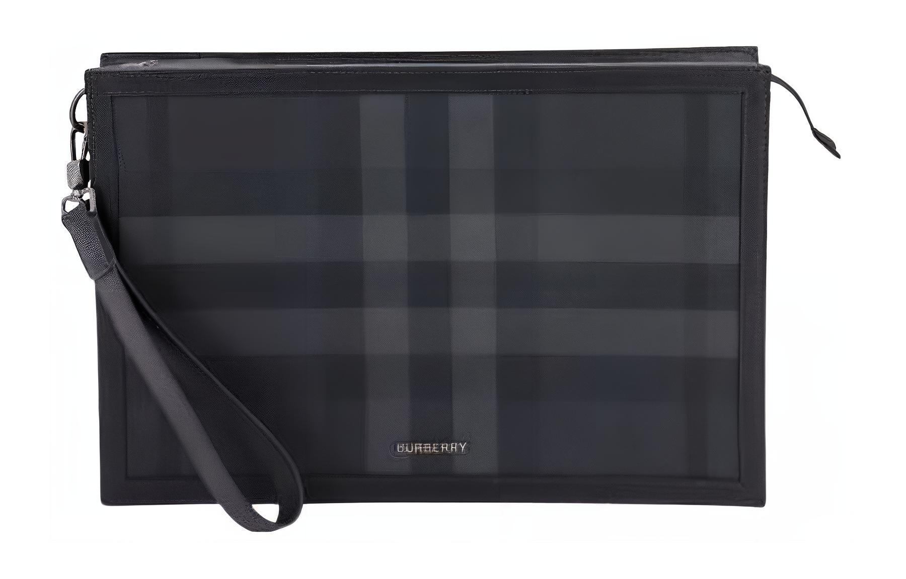 

Полиуретановая наплечная сумка через плечо мужская черная Burberry