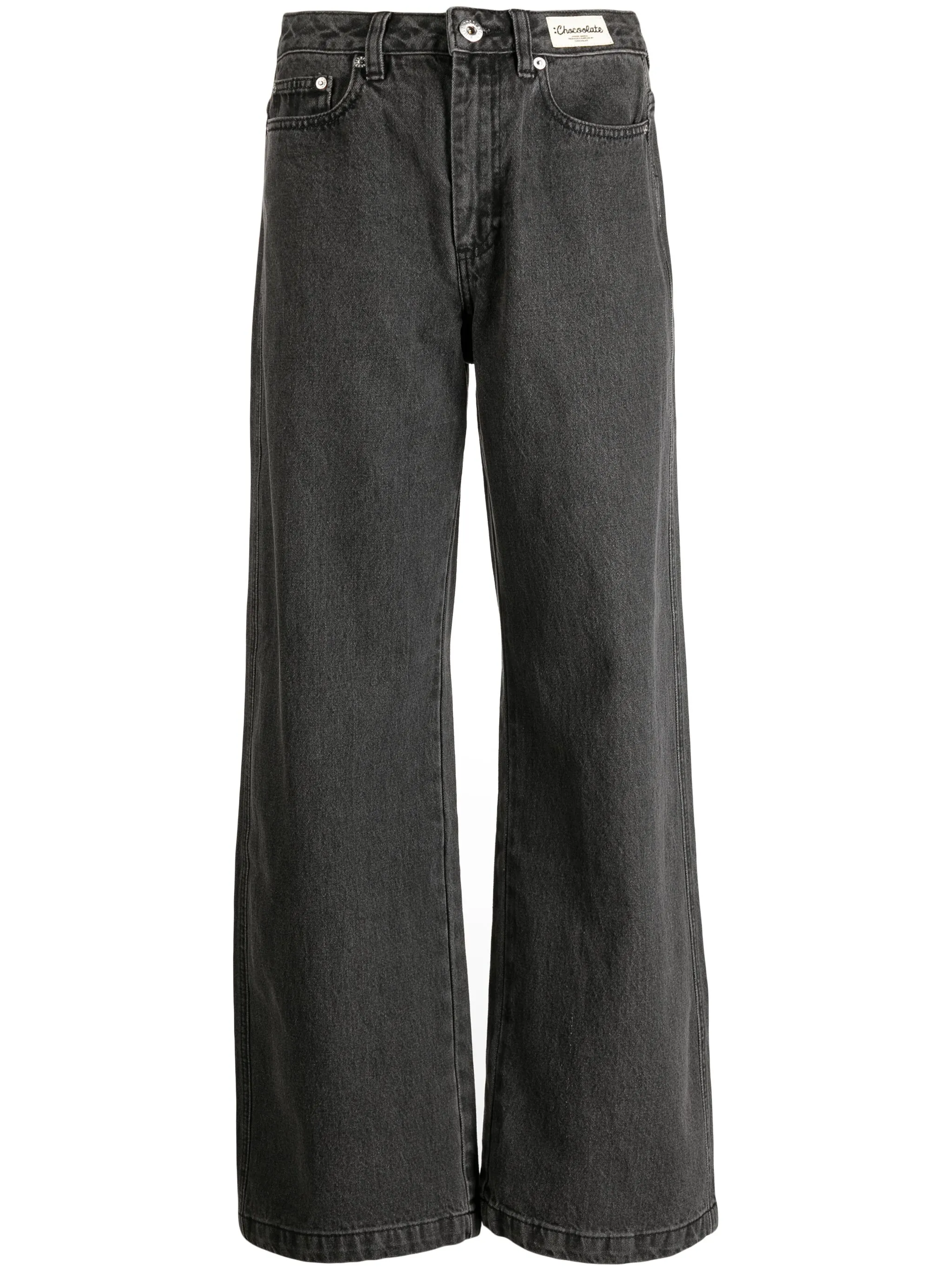 

Широкие джинсы средней посадки Chocoolate, черный