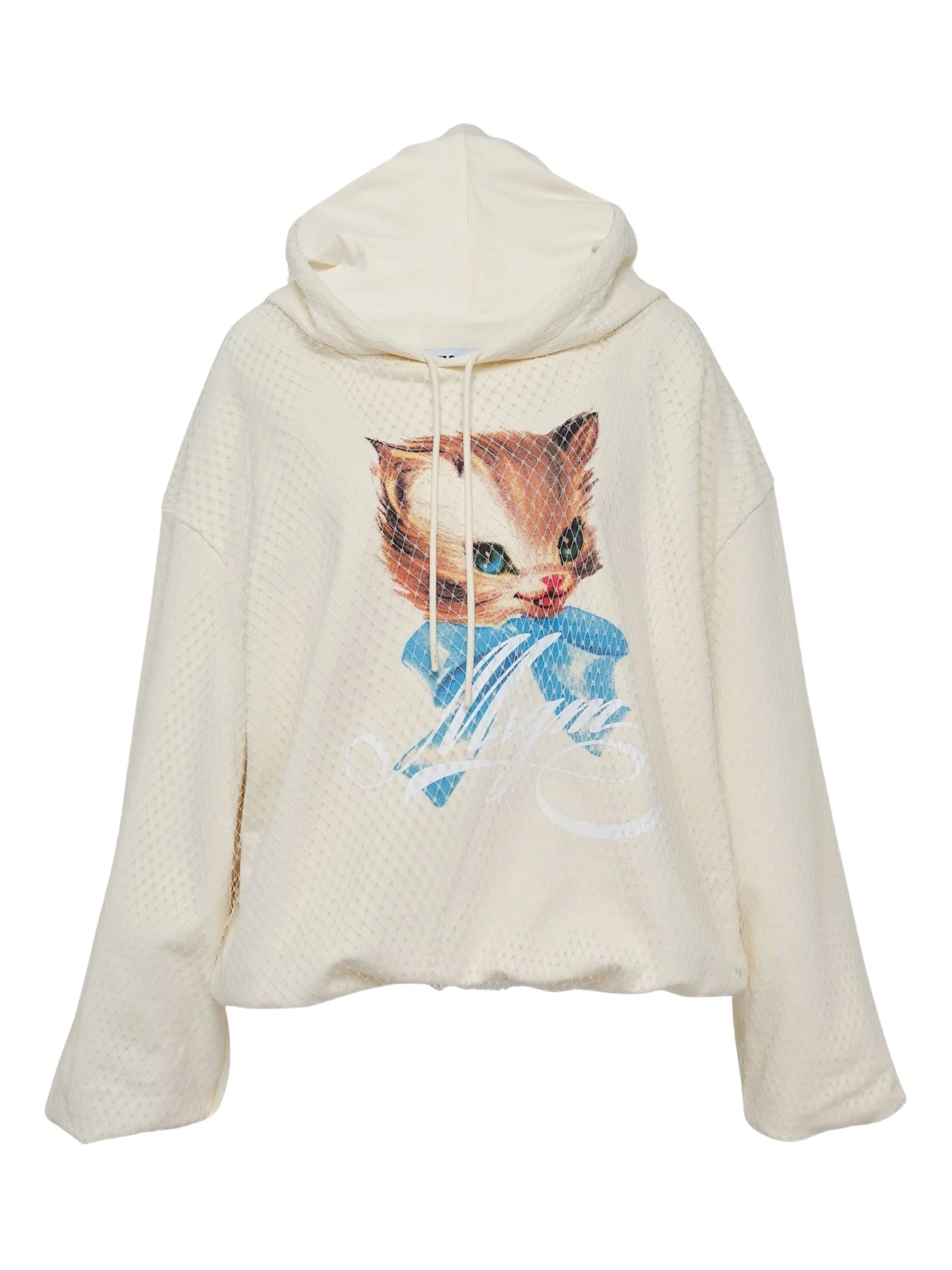 

Худи с графичным принтом Msgm, бежевый