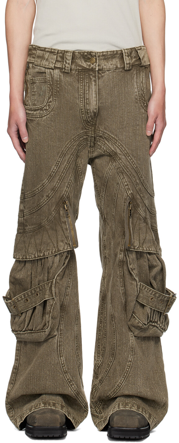 

Брюки карго цвета хаки Wave Denim NO/FAITH STUDIOS